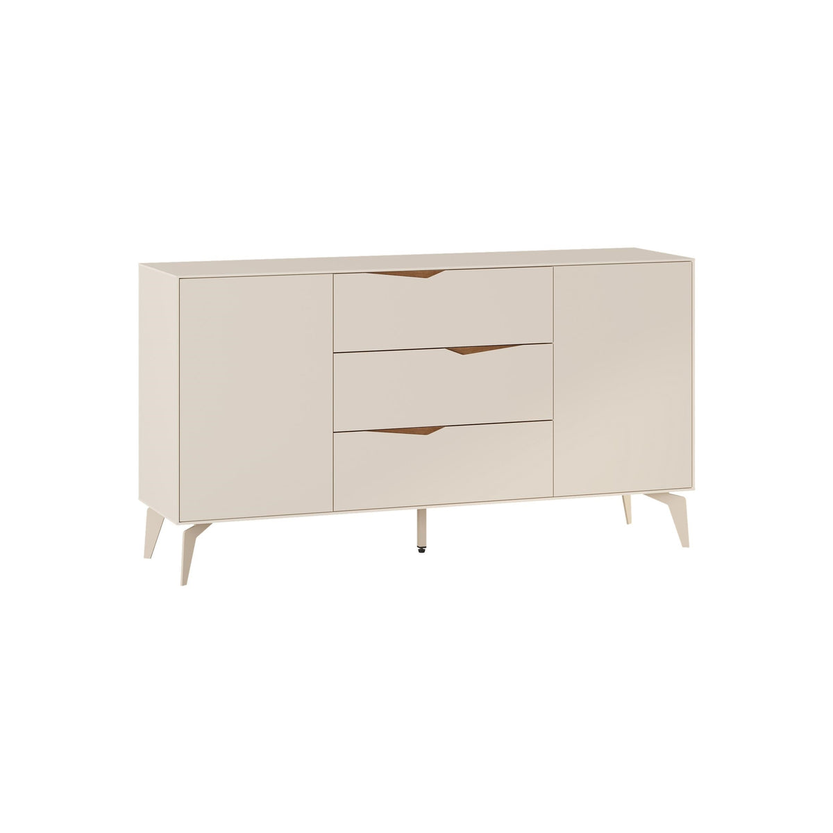 Decortieliving - Jaden Console Sideboard 3 Drawers 2 Doors Sandstone 150 x 40 x 81.2 cm