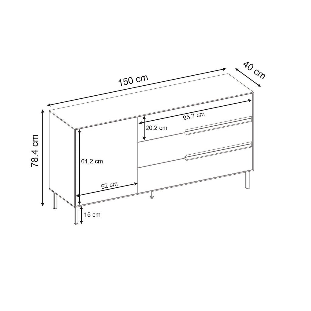 Decortieliving - Arch Modern Sideboard 150cm