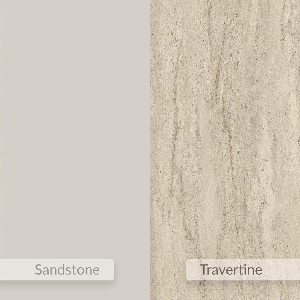 Decortieliving - Rove Wall Mounted Headboard for King Size Bed Travertine, Sandstone 160x75 cm