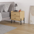 Decortieliving - Malta Bedside Table with 2 Drawers