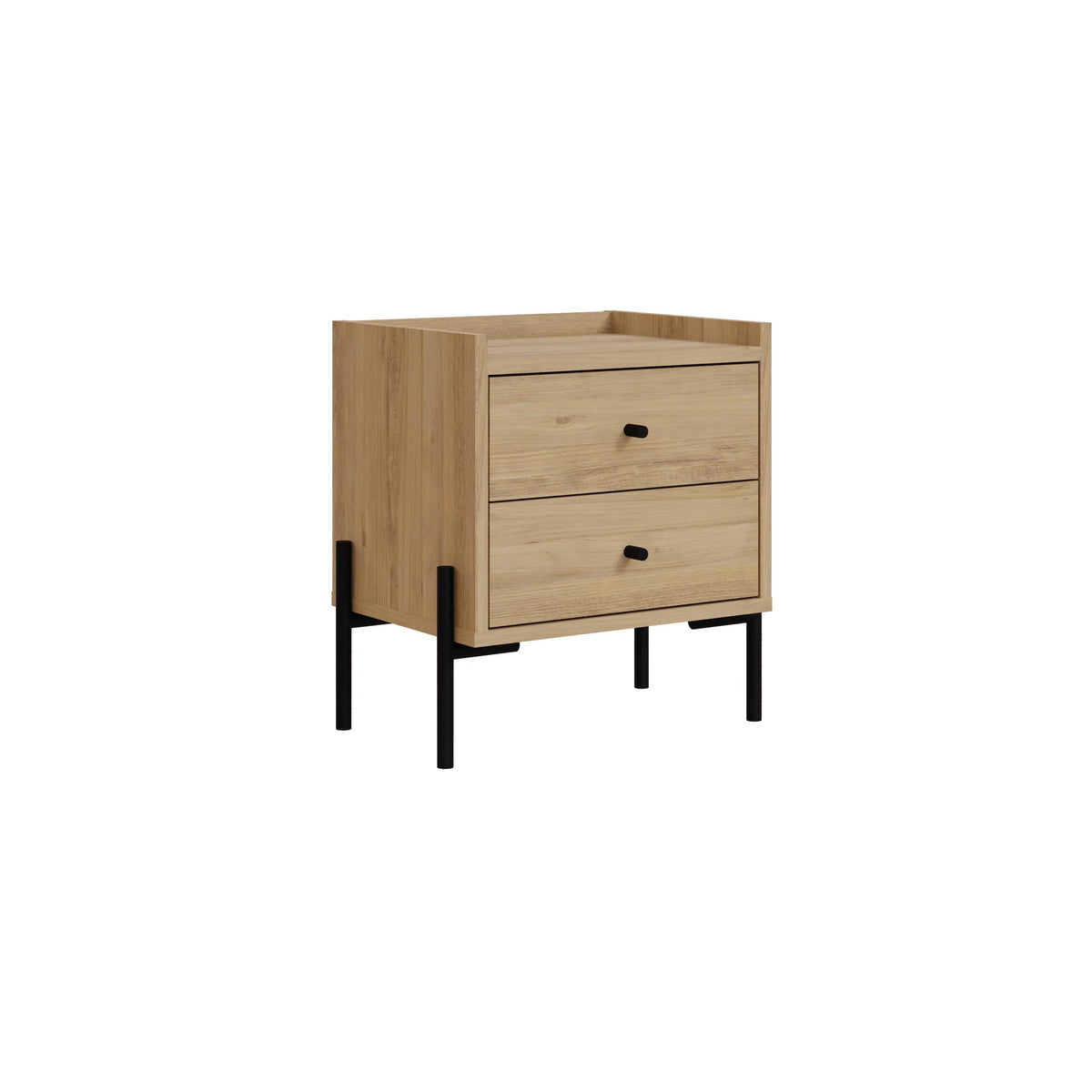 Decortieliving - Malta Bedside Table with 2 Drawers