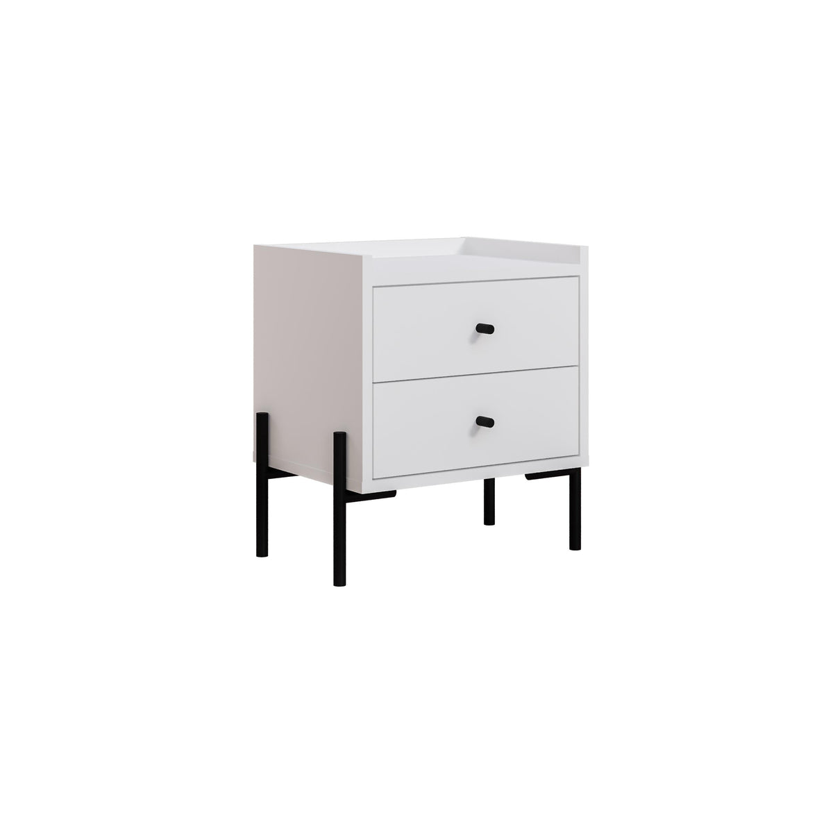 Decortieliving - Malta Bedside Table with 2 Drawers