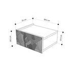 Decortieliving - Onda Wall Mounted Nightstand with Drawer
