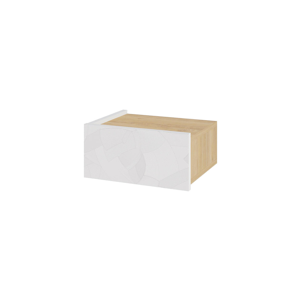 Decortieliving - Onda Wall Mounted Nightstand with Drawer