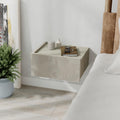Decortieliving - Onda Wall Mounted Nightstand with Drawer and LED