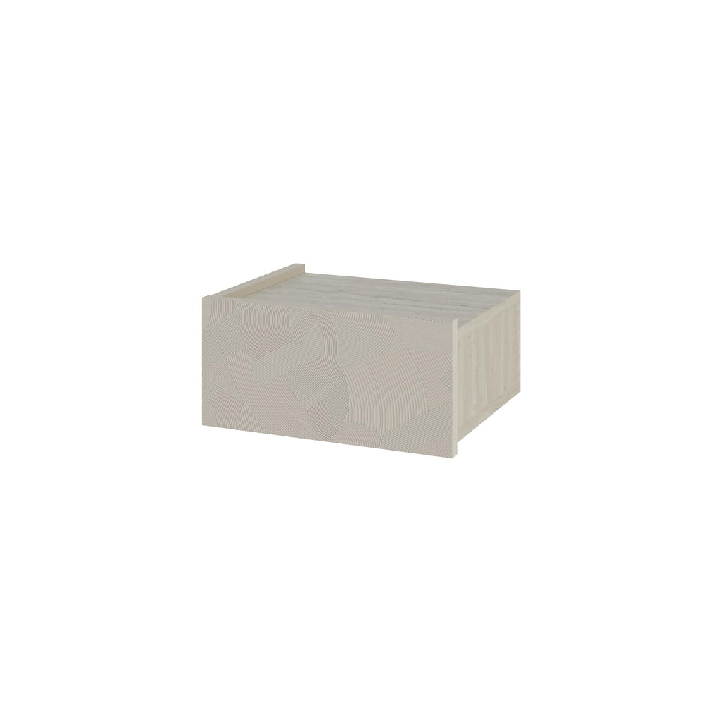 Decortieliving - Onda Wall Mounted Nightstand with Drawer and LED