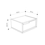 Decortieliving - Eco Wall-Mounted Nightstand – Floating Bedside Table with Drawer