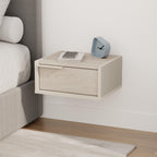 Decortieliving - Eco Wall-Mounted Nightstand – Floating Bedside Table with Drawer