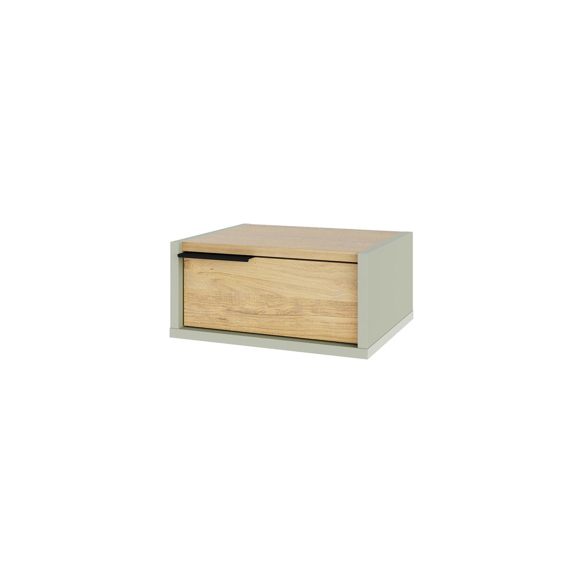 Decortieliving - Eco Wall-Mounted Nightstand – Floating Bedside Table with Drawer