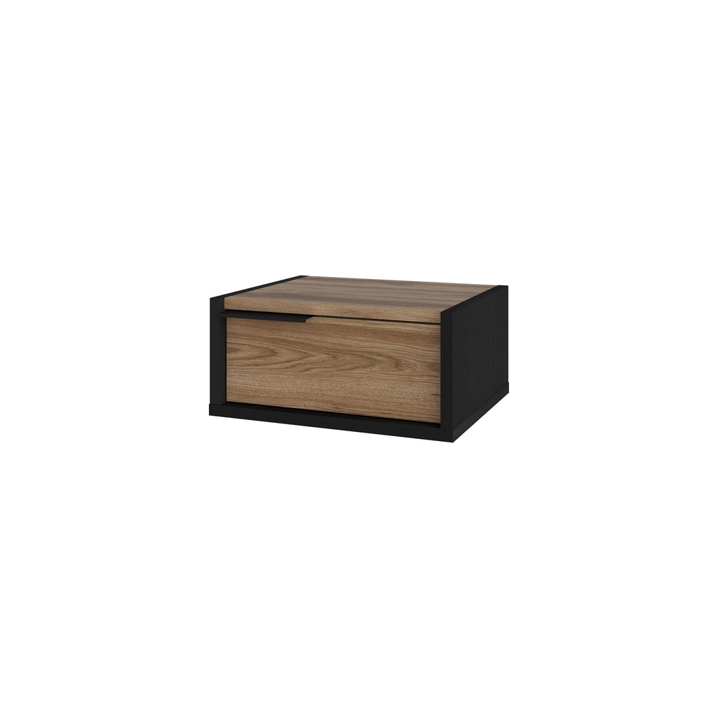 Decortieliving - Eco Wall-Mounted Nightstand – Floating Bedside Table with Drawer
