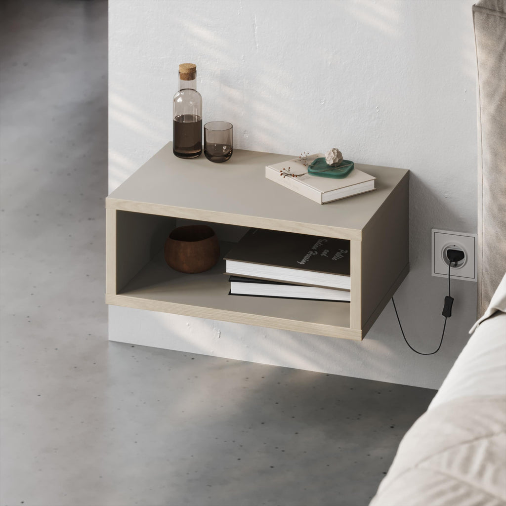 Decortieliving - Brik Wall Mounted Bedside Table – Floating Nightstand – Modern Design