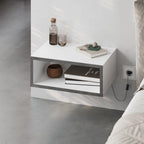 Decortieliving - Brik Wall Mounted Bedside Table – Floating Nightstand – Modern Design