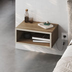 Decortieliving - Brik Wall Mounted Bedside Table – Floating Nightstand – Modern Design