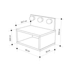 Decortieliving - Treo Wall Mounted Nightstand with LED Lights