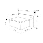 Decortieliving - Dotta Wall Mounted Nightstand – Floating Bedside Table