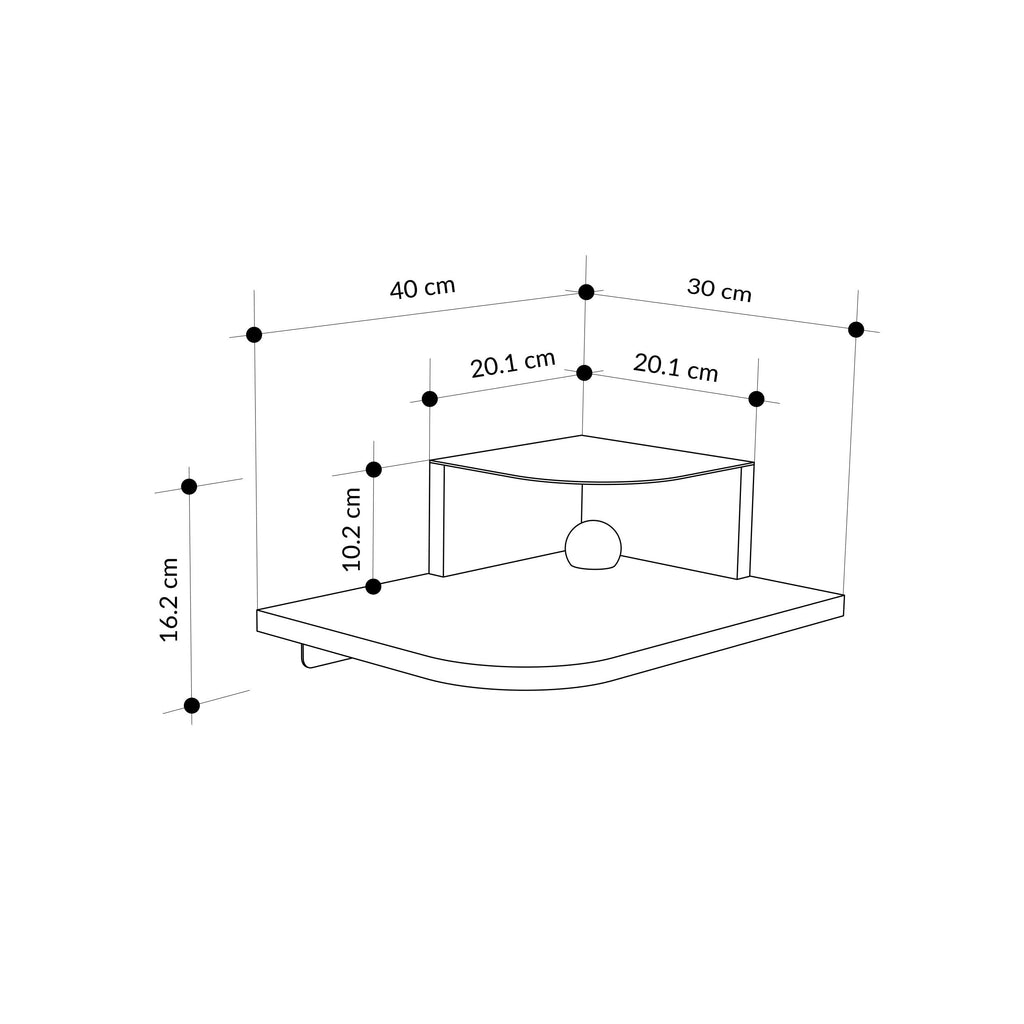 Decortieliving - Luno Floating Bedside Shelf with LED Reading Light