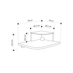 Decortieliving - Luno Floating Bedside Shelf with LED Reading Light