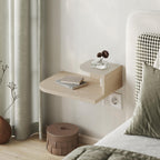Decortieliving - Luno Floating Bedside Shelf with LED Reading Light