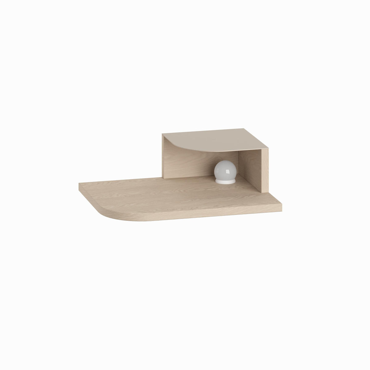Decortieliving - Luno Floating Bedside Shelf with LED Reading Light