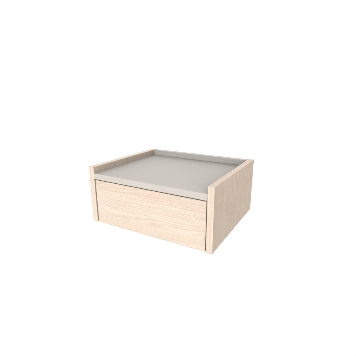 Decortieliving - Brisa Floating Bedside Table with Drawer and Top Shelf