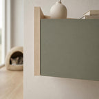 Decortieliving - Diago Floating Bedside Table with Drawer and Top Shelf - Left