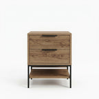 Decortieliving - Mars Bedside Table Whiskey Oak W45cm