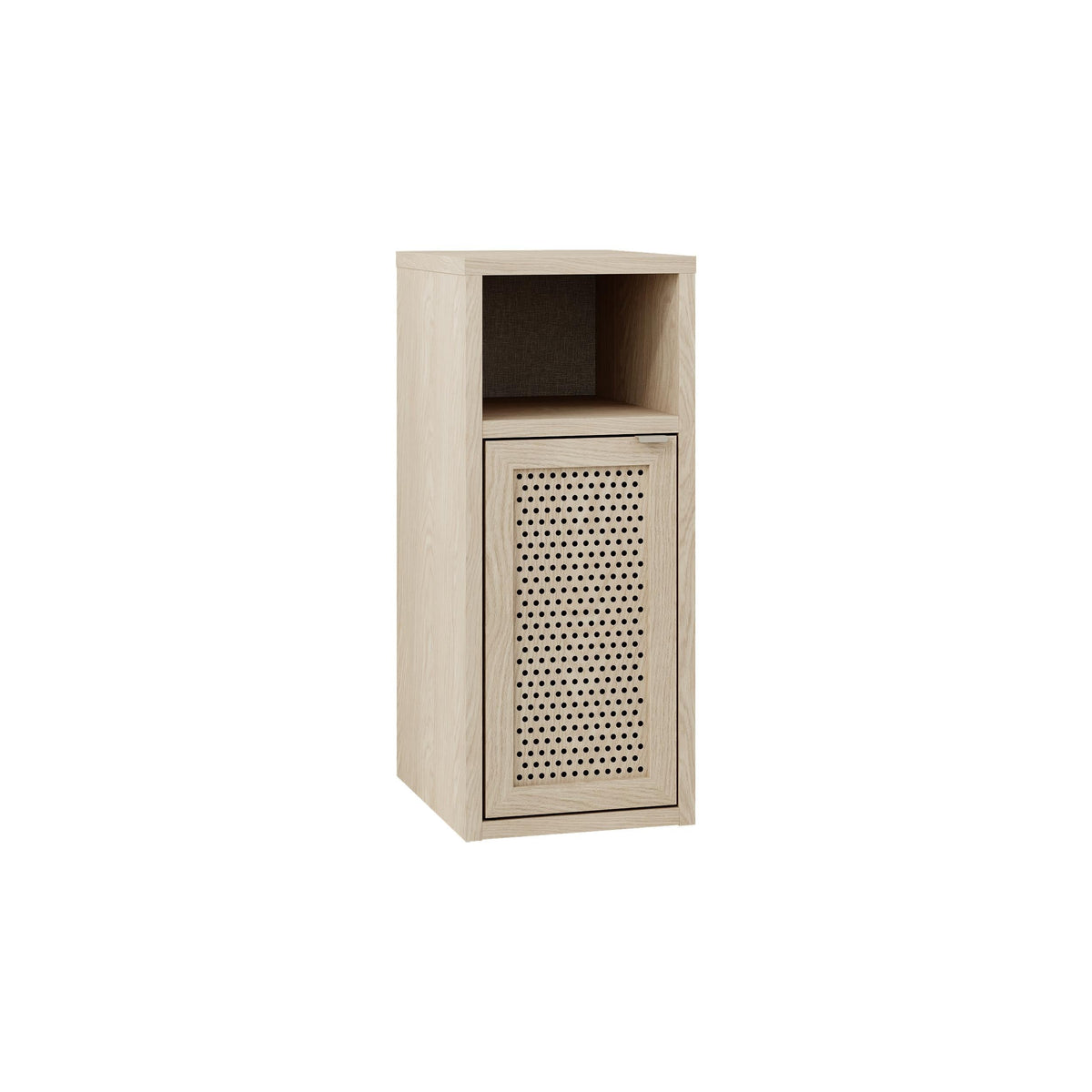 Decortieliving - New Inca Bedside Table with Open Shelf & Cabinet
