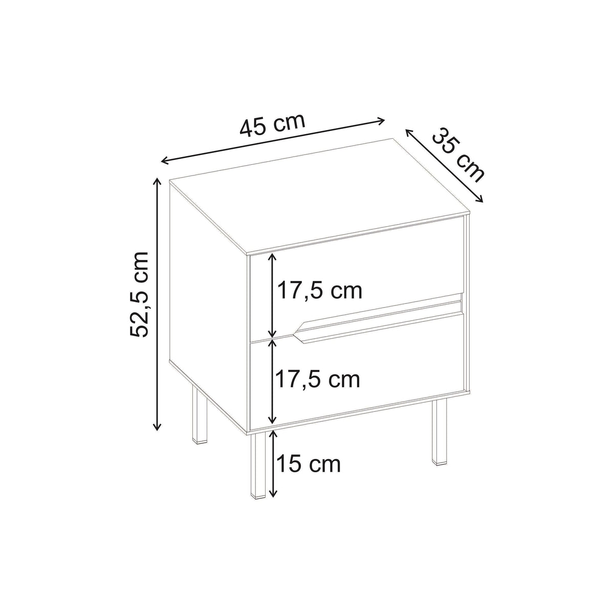 Decortieliving - Arch Modern Bedside Table