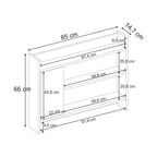 Decortieliving - Fleet Wall Shelf – 85cm Wall-Mounted Unit with Cabinet