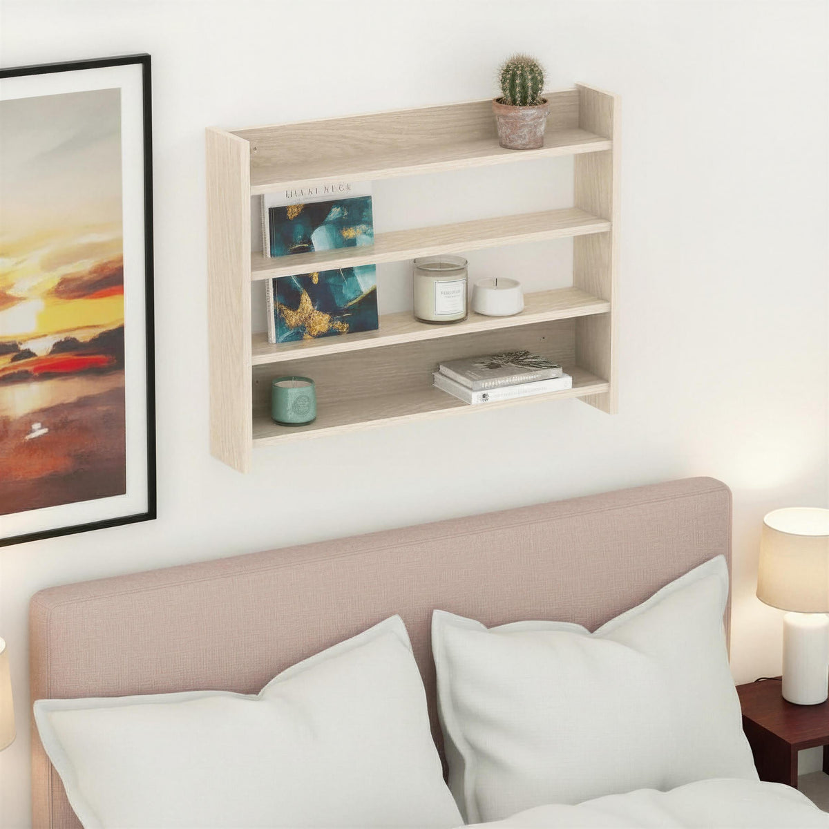 Decortieliving - Lane 4-Tier Wall Shelf 85 x 15 x 66 cm