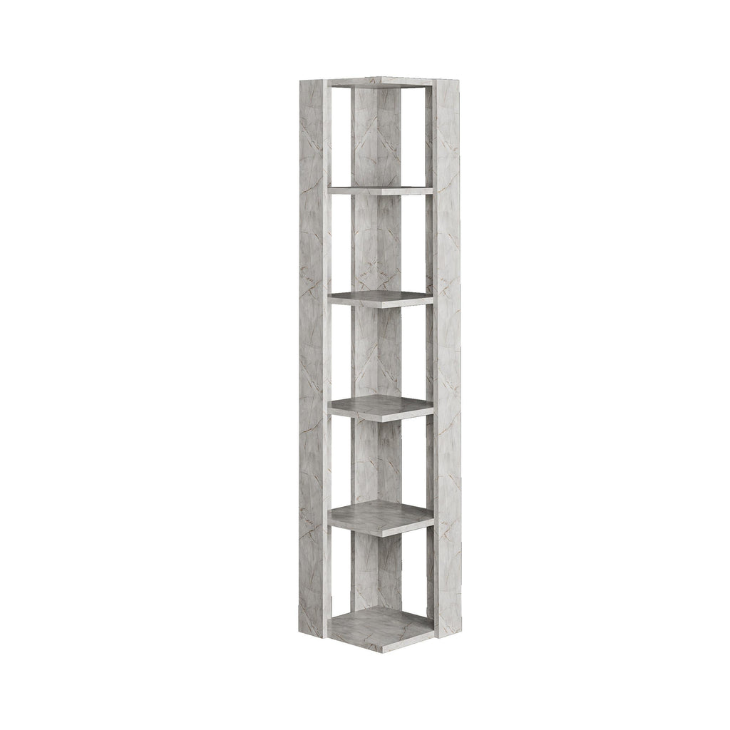 Decortieliving - Nati Modern Corner Bookcase Display Unit Tall 161cm