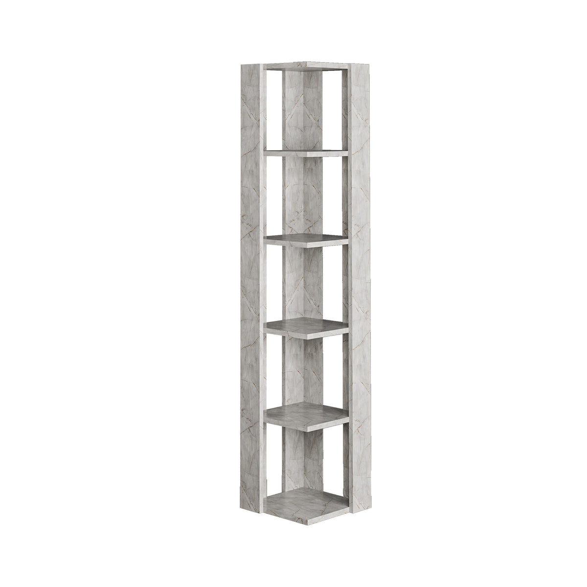 Decortieliving - Nati Modern Corner Bookcase Display Unit Tall 161cm