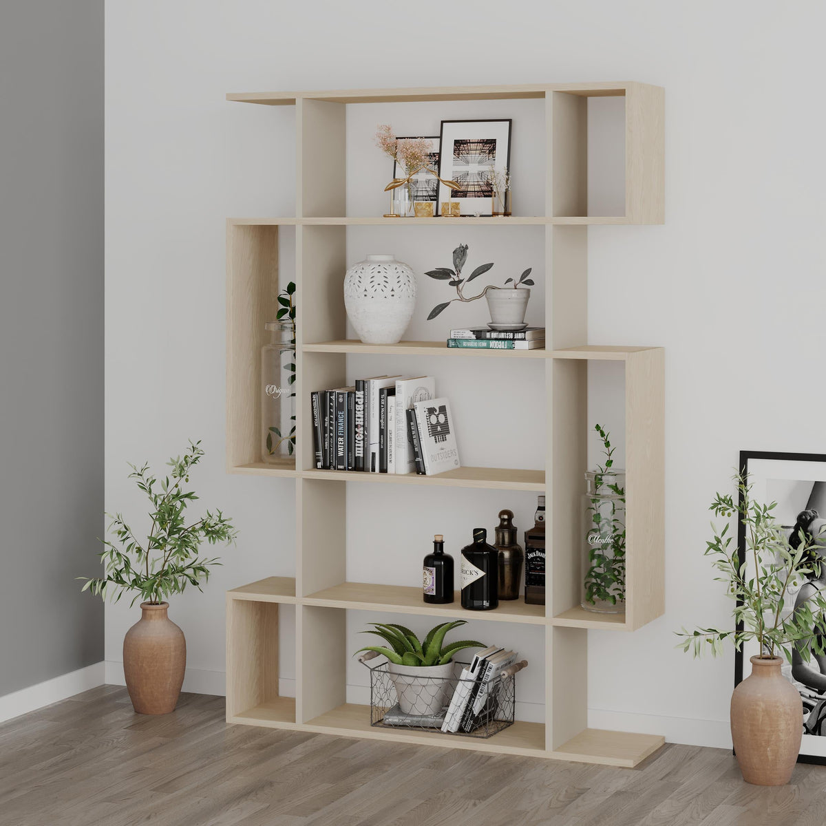 Decortieliving - Mito Modern Bookcase Display Tall 161cm