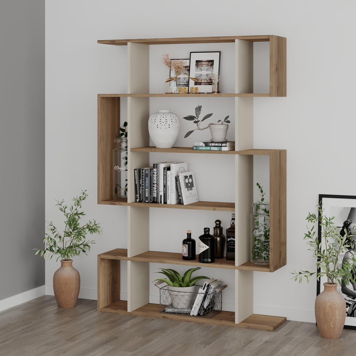 Decortieliving - Mito Modern Bookcase Display Tall 161cm