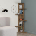 Decortieliving - Saso 5-tier Corner Bookcase 141 cm