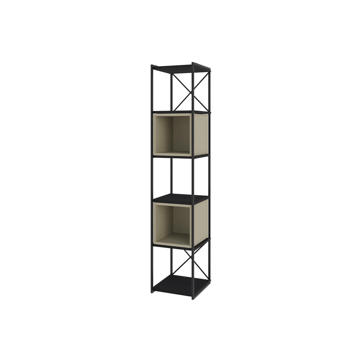 Decortieliving - Vale Mini Industrial Bookcase Set 39 x 36.2 x 179 cm