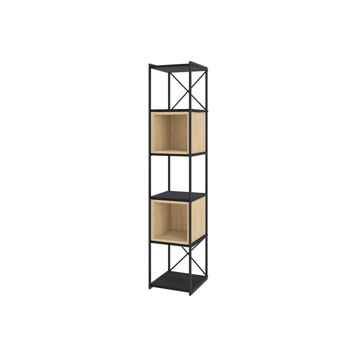 Decortieliving - Vale Mini Industrial Bookcase Set 39 x 36.2 x 179 cm