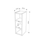 Decortieliving - Combayn Small Low Standing Bookcase – Modular Storage Unit
