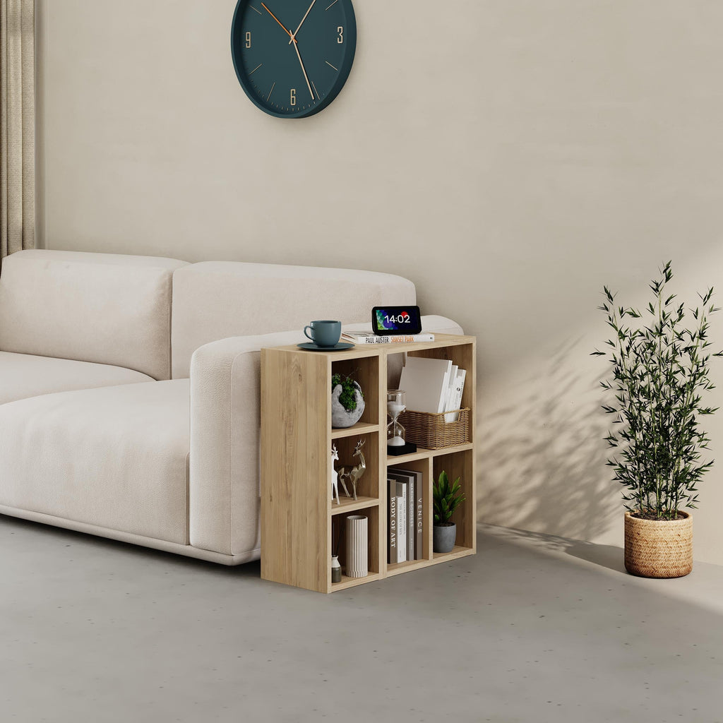 Decortieliving - Combayn Small Low Standing Bookcase – Modular Storage Unit