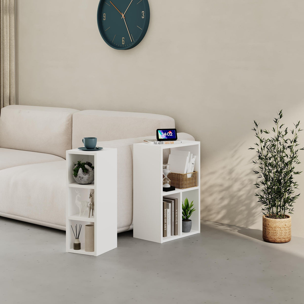 Decortieliving - Combayn Big Low Standing Bookcase – Modular Storage Unit