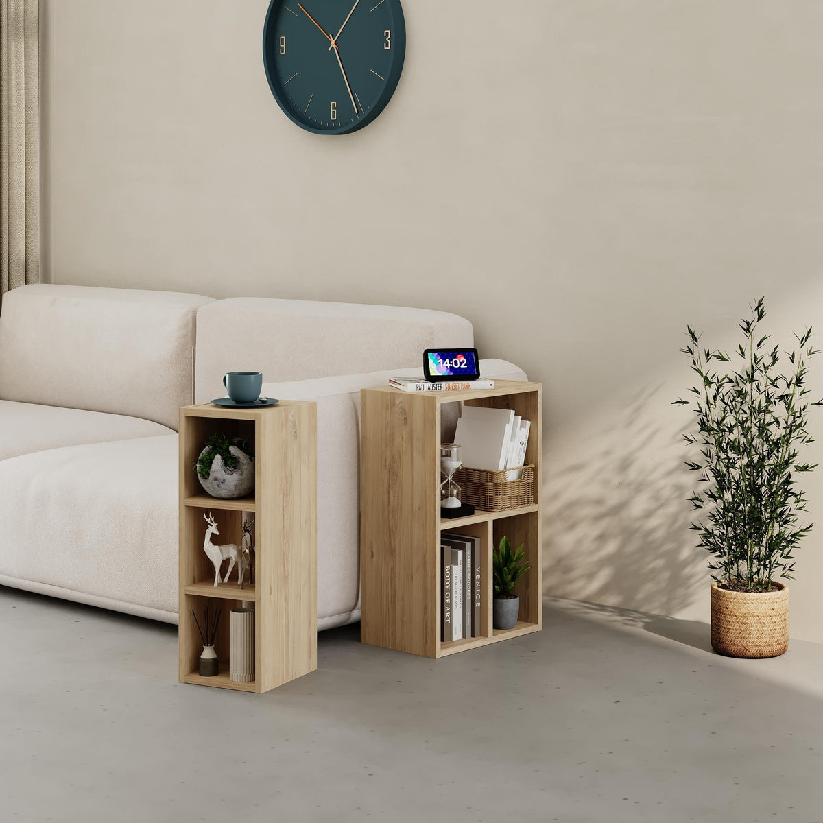 Decortieliving - Combayn Big Low Standing Bookcase – Modular Storage Unit