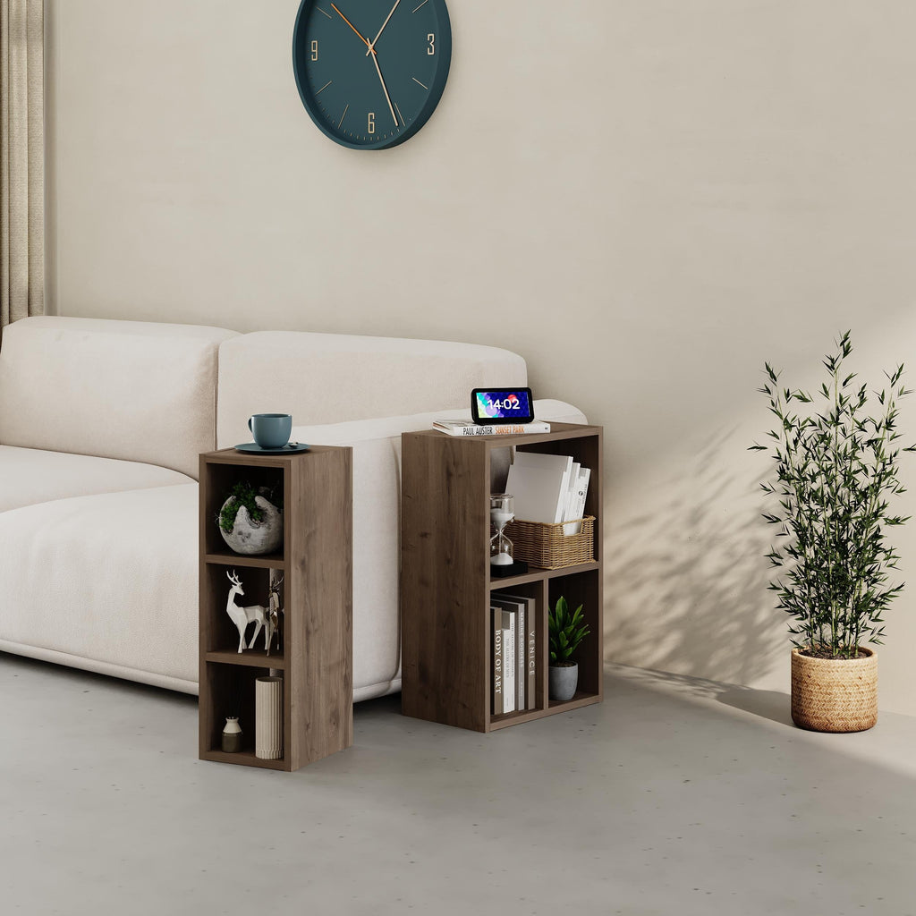 Decortieliving - Combayn Small Low Standing Bookcase – Modular Storage Unit
