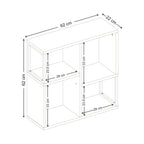Decortieliving - Bolton Mini Bookcase with Open Shelves