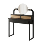 Decortieliving - Lora Vanity Table with Round LED Mirror