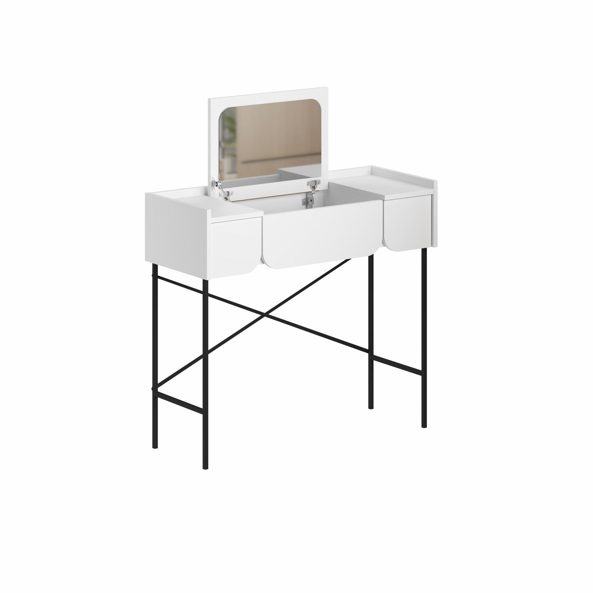 Decortieliving - Terra Dressing Table with Mirror and 2 Drawers