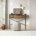 Decortieliving - Terra Dressing Table with Mirror and 2 Drawers