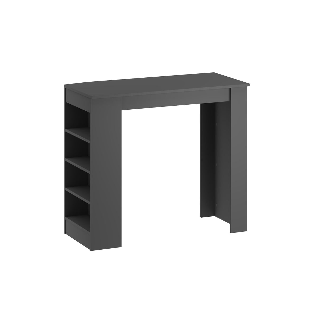 Decortieliving - Swallow Modern Kitchen Bar Table – Dining Table with Storage Shelves