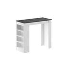 Decortieliving - Swallow Modern Kitchen Bar Table – Dining Table with Storage Shelves
