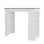 Decortieliving - Swallow Modern Kitchen Bar Table – Dining Table with Storage Shelves