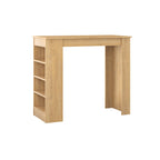 Decortieliving - Swallow Modern Kitchen Bar Table – Dining Table with Storage Shelves